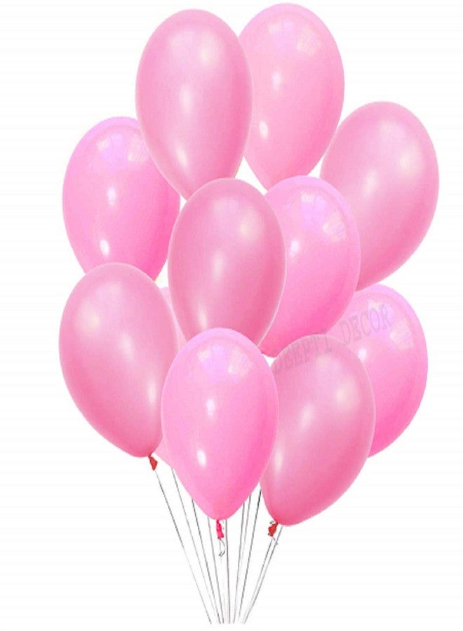 DEEPTI DECOR 100 Pcs Pink Color Latex Super Metallic HD Balloons 12" Inch Best For Theme Party Decoration, Happy Birthday Party Supplies , Wedding, Anniversary, Office Party Purpose, House party, Opening Ceremony - Image 2
